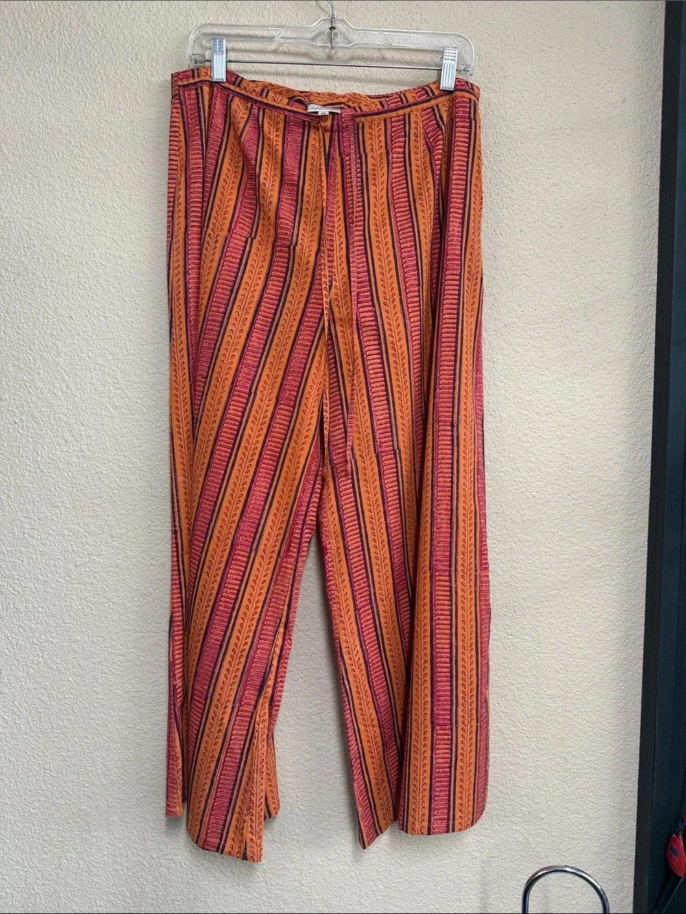 Anokhi Colorful 100% Cotton Drawstring Wide Leg Cropped Pant Size M
